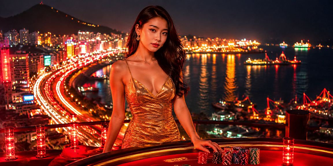 Bầu không khí casino và cá cược trực tuyến về đêm tại thành phố Vũng Tàu